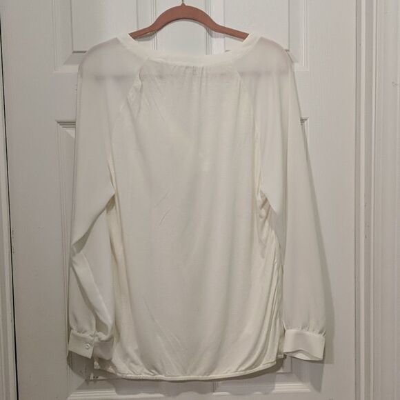 Ann Taylor Loft  white blouse Sz L - Picture 5 of 5